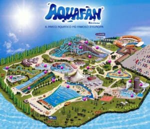 Aquafan Riccione: la cartina del parco