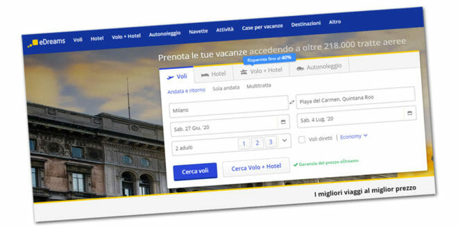 edreams, trova le offerte estate
